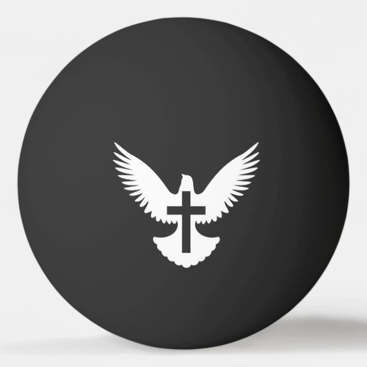 十字架で鳩 卓球ボール (正面)
