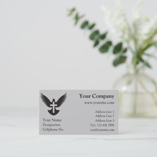 十字架で鳩 名刺 (スタンド正面)