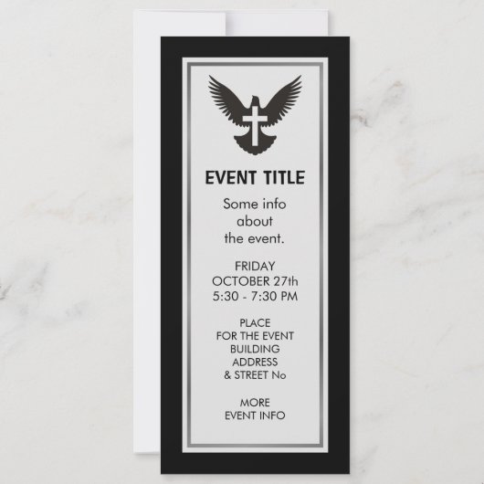 十字架で鳩 招待状 (裏面)