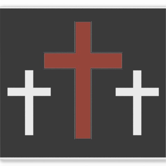 十字架で シール (正面)