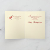 十字架とカボチャの感謝祭で従兄弟へ カード (内部)