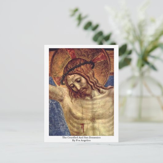 十字架とサンドメニコbyフラアンジェリコ ポストカード (スタンド正面)