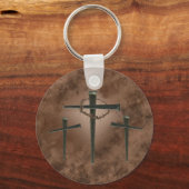 十字架とスパイク キーホルダー (正面)
