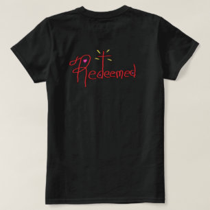 十字架とハートで救われたキリスト教 Tシャツ