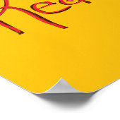 十字架とハート黄との交換 ポスター (角)