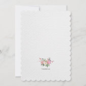 十字架とフローラカスケード宗教招待状 招待状 (裏面)