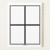 十字架と地球を持つアメリカ国旗HAMbWGプランナー プランナー手帳 (裏面)