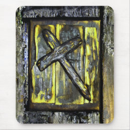 十字架と悔やみや弔慰 マウスパッド
