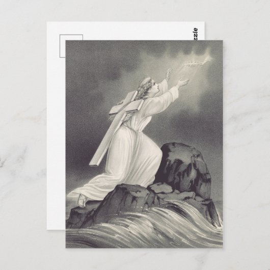 十字架と王冠のクリスチャン記号 ポストカード (正面/裏面)