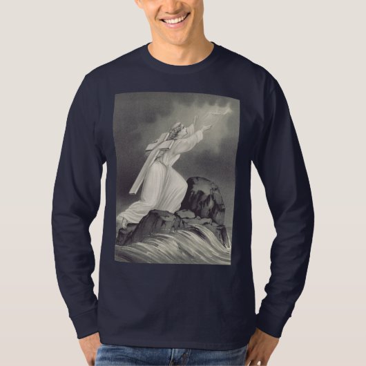 十字架と王冠のクリスチャン記号 Tシャツ (正面)