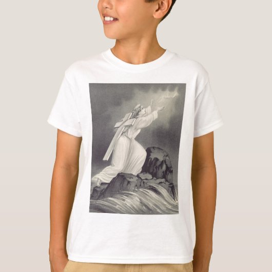 十字架と王冠のクリスチャン記号 Tシャツ (正面)