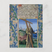 十字架と球体を持つキリスト ポストカード (正面)