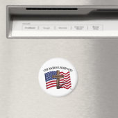 十字架と米国旗を持つ神の下の一つの国 マグネット (インサイチュ (食洗機))