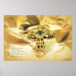 十字架と聖書の引用文 – キリスト教 ポスター