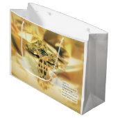 十字架と聖書の引用文 – キリスト教 ラージペーパーバッグ (正面アングル)