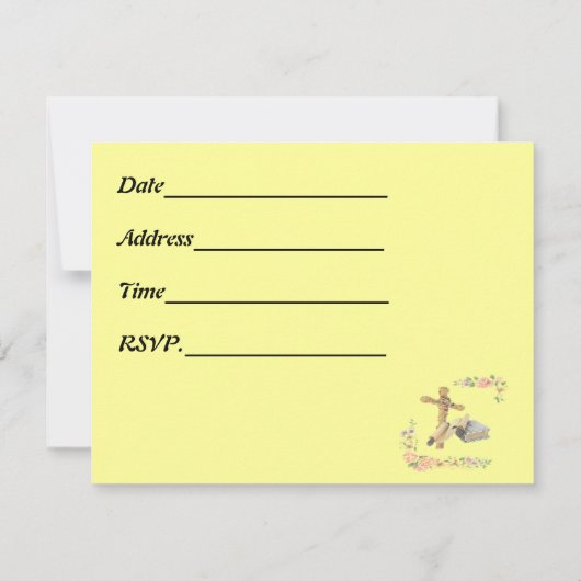 十字架と聖書 – 招待状 (裏面)