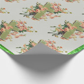 十字架と花 ラッピングペーパー (角)