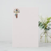 十字架と花 便箋 (スタンド正面)