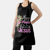 十字架と花Jesの名の力がある エプロン (インサイチュ)