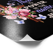 十字架と花Jesの名の力がある フォトプリント (角)