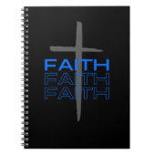 十字架と青い信仰の言葉 ノートブック (正面)