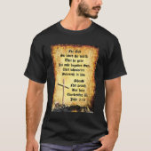 十字架と飼葉桶 John 3:16 Tシャツ (正面)