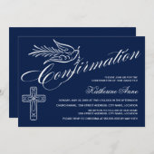 十字架と鳩による書道の確認 招待状 (正面/裏面)