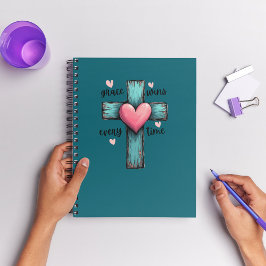 十字架にかかるたびに恵みが勝素朴つ ノートブック