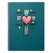 十字架にかかるたびに恵みが勝素朴つ ノートブック (正面)