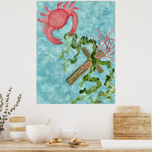 十字架につかむこと ポスター (キッチン)