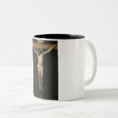 十字架につけられたキリスト(信仰)(ベラスケス) ツートーンマグカップ (正面右)