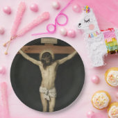 十字架につけられたキリスト(信仰)(ベラスケス) ペーパープレート (パーティー)