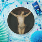 十字架につけられたキリスト（十字架上のイエス）（ゴヤ著） ペーパープレート (パーティー)