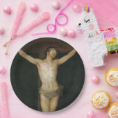 十字架につけられたキリスト（十字架上のイエス）（ゴヤ著） ペーパープレート (パーティー)