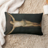 十字架につけられたキリスト(十字架上のイエス)(ゴヤ著) ランバークッション (ブランケット)