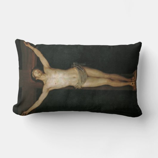 十字架につけられたキリスト(十字架上のイエス)(ゴヤ著) ランバークッション (正面)