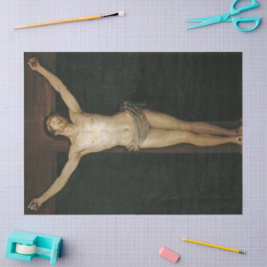 十字架につけられたキリスト（十字架上のイエス）（ゴヤ著） 薄葉紙 (クラフト)