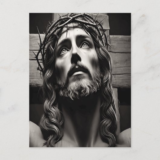 十字架につけられた救い主の最後の瞬間イエス ポストカード (正面)