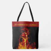 十字架に乗るカトリック宗教の聖なる三位一体イエス トートバッグ (正面)