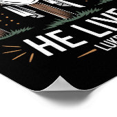 十字架に住む彼はキリスト教のおもしろい復活祭D ポスター (角)