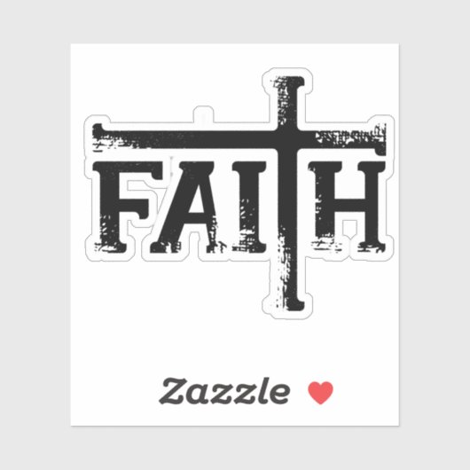 十字架に信仰! シール (シート)