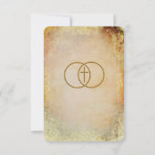 十字架に囲まれた結婚式の招待・返信カード2 出欠カード (裏面)