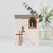 十字架のあるギリシャの教会 案内ポストカード (スタンド正面)