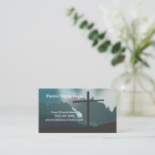 十字架のある牧師の教会 名刺 (スタンド正面)