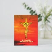 "十字架のイエス"良い金曜日のイースター シーズンカード (スタンド正面)