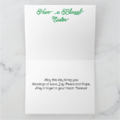 十字架のイースターのグリーティングカードにイエス カード (内部)