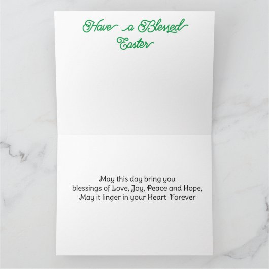 十字架のイースターのグリーティングカードにイエス カード (内部)