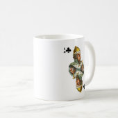 十字架のカードキングのイメージとマグカップ コーヒーマグカップ (正面右)