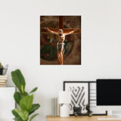 十字架のポスターにイエス ポスター (ホームオフィス)