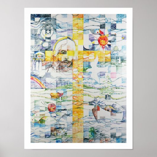 十字架のモザイク ポスター (正面)